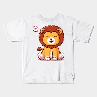 Cute Kawaii Lion Kids T-Shirt